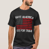 アメリカ救トランプの投票 Tシャツ (正面)