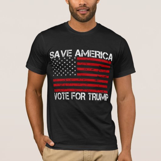 アメリカ救トランプの投票 Tシャツ (正面)