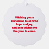 アメリカ救トランプ2024 オーナメントカード (裏面)