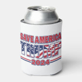 アメリカ救トランプ2024 缶クーラー (缶正面)
