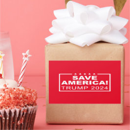 アメリカ救トランプ2024 長方形シール