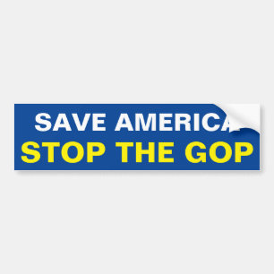 アメリカ救。ストップGOP バンパーステッカー