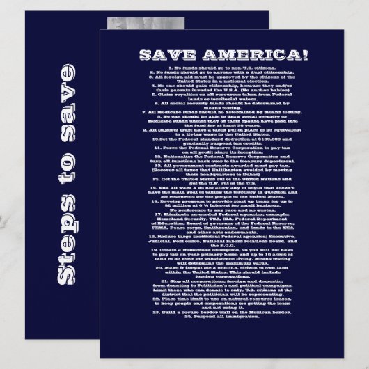 アメリカ救 案内状 (正面/裏面)