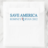 アメリカ救 長方形シール (バッグ)