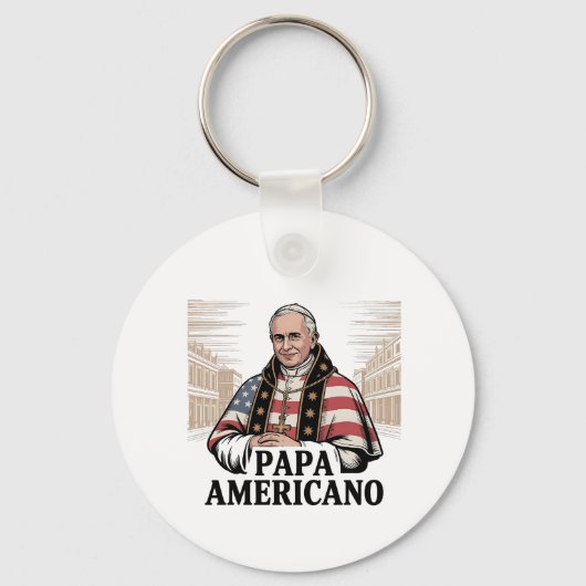 アメリカ教皇レオ・カトリック教会キリスト教信仰 キーホルダー (正面)