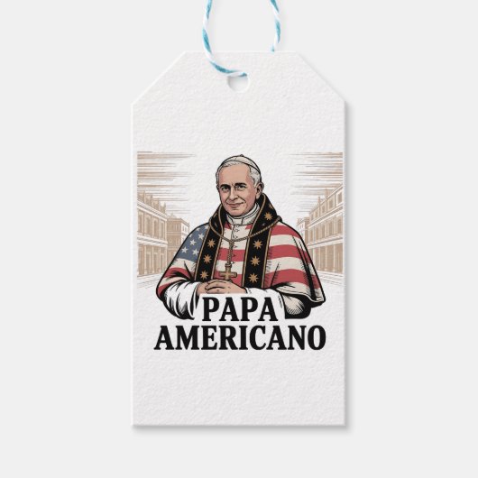 アメリカ教皇レオ・カトリック教会キリスト教信仰 ギフトタグ (正面)