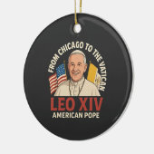 アメリカ教皇レオ・カトリック教会キリスト教信仰 セラミックオーナメント (左)
