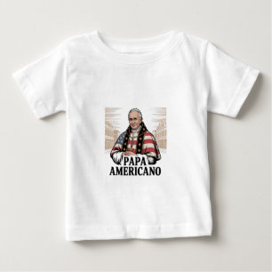 アメリカ教皇レオ・カトリック教会キリスト教信仰 ベビーTシャツ