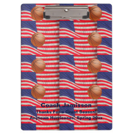 アメリカ数々のの旗バスケ・コーチありがとう クリップボード