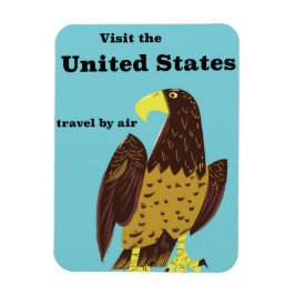 アメリカ旅行のポスター マグネット
