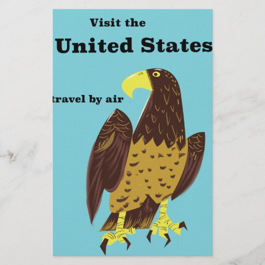 アメリカ旅行ポスター 便箋 (正面)