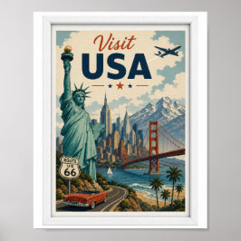 アメリカ旅行ヴィンテージ ポスター