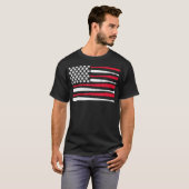 アメリカ旗野球アメリカヴィンテージ野球スポーツ Tシャツ (正面フル)