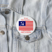 アメリカ旗USSA、それはObamanation…、単…です 缶バッジ (インサイチュ)