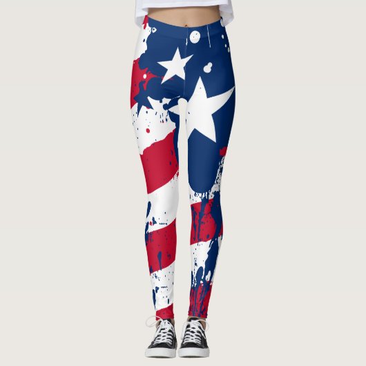 アメリカ星条旗旗 レギンス (正面)