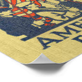 アメリカ最初の愛国者米国国旗ヴィンテージUSA ポスター (角)