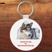 アメリカ最初の犬先住民アメリカインディアン犬 キーホルダー (正面)
