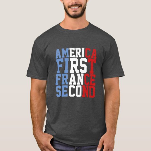 アメリカ最初フランス第2 Tシャツ (正面)