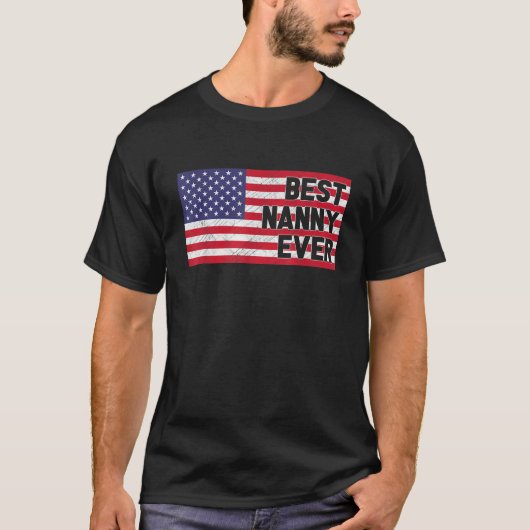 アメリカ最高の国旗のナニー・エバー愛国的なナニー4 Tシャツ (正面)