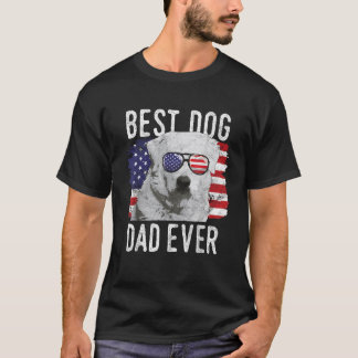 アメリカ最高の国旗ドッグパパイ素晴らしバーピレネーUSA Tシャツ