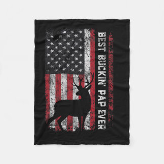 アメリカ最高の国旗バキンPap Ever Deer狩り父 フリースブランケット