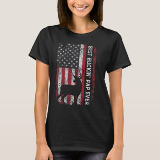 アメリカ最高の国旗バキンPap Ever Deer狩り父 Tシャツ
