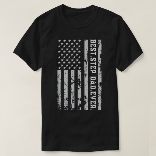 アメリカ最高の国旗継父の日ステップD Tシャツ (デザイン正面)