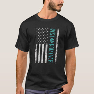 アメリカ最高の猫パパ、いつも一緒 アメリカ国旗 かっこいいパパ Tシャツ