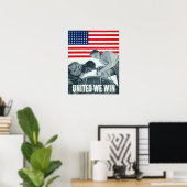 アメリカ未編集のヴィンテージ写真アメリカの古い美学 ポスター (ホームオフィス)