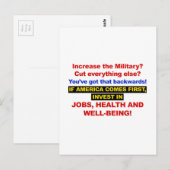 アメリカ来ファースト?次に医療に投資する ポストカード (正面/裏面)