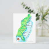 アメリカ東海岸の地図 ポストカード (スタンド正面)