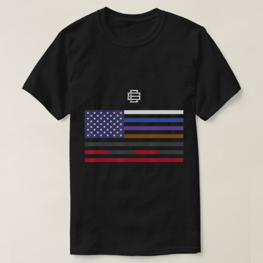 アメリカ柔術ベルトカラーランキング国旗BJJ武術 Tシャツ (デザイン正面)