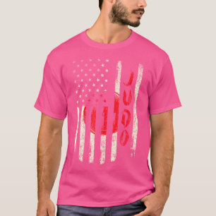 アメリカ柔道日本国旗ジュドカマルティ日本の Tシャツ