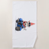 アメリカ格言ライディングバイク ビーチタオル (正面)