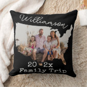 アメリカ概要黒土産ファミリー2 – 写真 クッション (ブランケット)