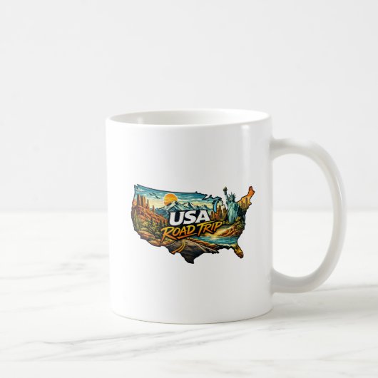 アメリカ横断ロードトリップ コーヒーマグカップ (右)