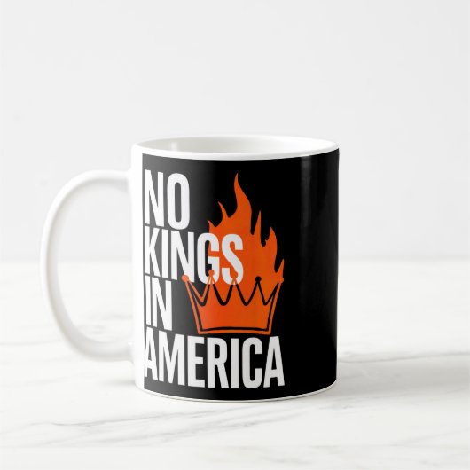 アメリカ民主主義法廷判決ことわざの王なし コーヒーマグカップ (左)