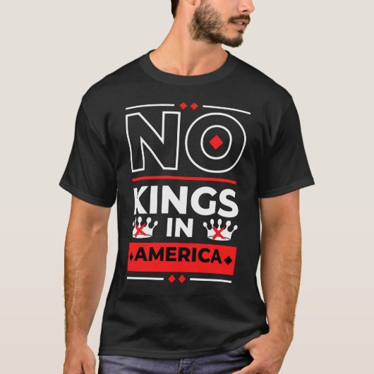 アメリカ民主主義法廷判決ことわざの王なし Tシャツ (正面)