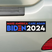 アメリカ気にを2024年バイデン氏大統領に バンパーステッカー (車上)