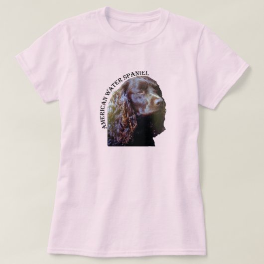 アメリカ水スパニエル犬のTシャツ Tシャツ (デザイン正面)
