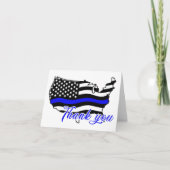 アメリカ水彩米国国旗の軍隊愛国心 サンキューカード (正面)