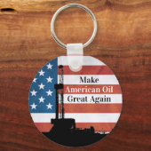 アメリカ油素晴らしを再び日付キーチェーンにする キーホルダー (正面)