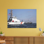 アメリカ沿岸警備隊のマーリンは海をパトロール キャンバスプリント (インサイチュ (リビング))