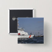 アメリカ沿岸警備隊のマーリンは海をパトロール 缶バッジ (正面&裏面)