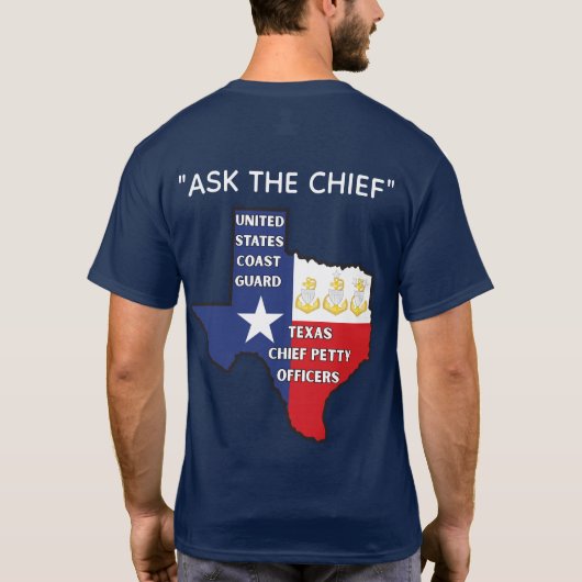 アメリカ沿岸警備隊テキサス上級下士官Tシャツ Tシャツ (裏面)