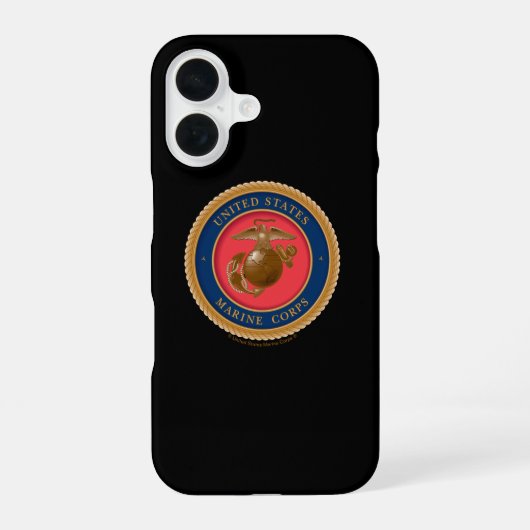 アメリカ海兵隊のシール iPhone 16ケース (裏面)