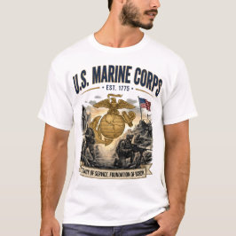 アメリカ海兵隊の奉仕の遺産コンバットメンズTシャツ Tシャツ