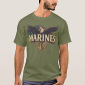 アメリカ海兵隊ベテランマーク Tシャツ (正面)
