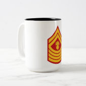 アメリカ海兵隊上級曹長階級章 コーヒーマグ ツートーンマグカップ (正面左)
