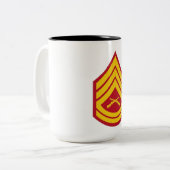 アメリカ海兵隊曹長階級章 コーヒーマグ ツートーンマグカップ (正面左)